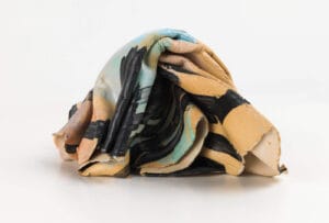 Hiding, view 4, 2014, 6x10x10in, 15.2x25.4x25.4cm, stoneware with colored slips