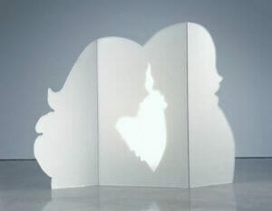 The Screen, 1992-2004, Acrylic epoxy and aluminum powder, 65 x 77 x 12 cm