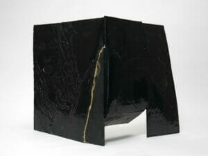 The Black Sculpture, 2017, glazed ceramic, 22 3-4X19X30 1-8in, 57.8X48.3X76.5cm
