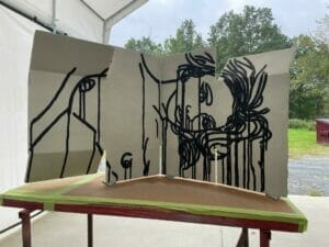 Drawing on Cardboard boxes 1(2)