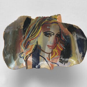 Femme sur Fond Cobalt, 2017, Glazed ceramic, 36X24X12in,91.4X61X30.5cm,GA37723 view 01